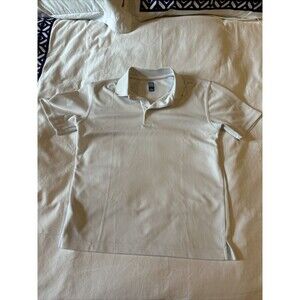 PGA Tour Collard Shirt Polo Youth Large Kids White Golf Shirt